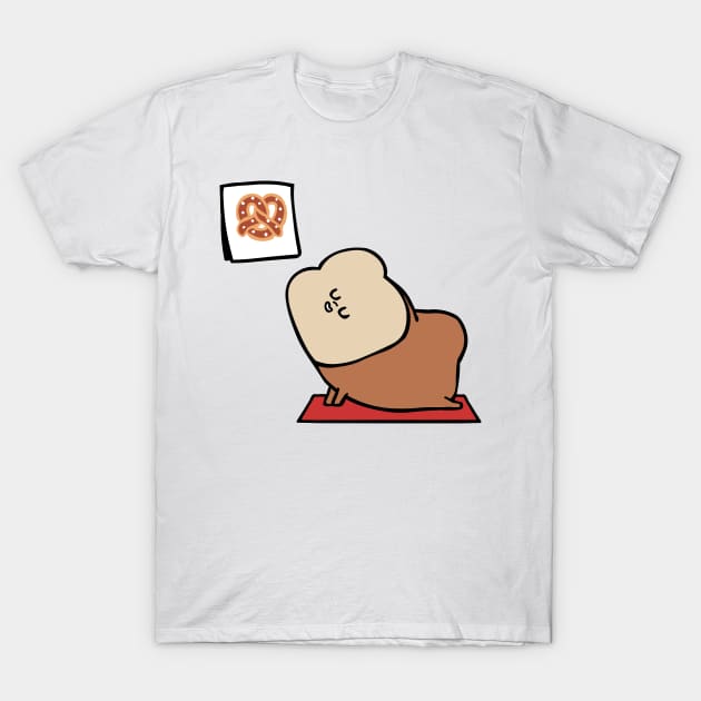 Bread Yoga Goals T-Shirt by huebucket